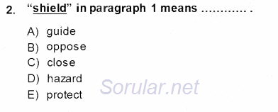 Okuma Ve Yazma Becerileri 2 2014 - 2015 Dönem Sonu Sınavı 2.Soru