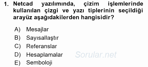 Bilgisayar Destekli Harita Yapımı 2 2016 - 2017 Dönem Sonu Sınavı 1.Soru