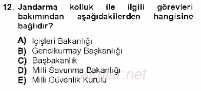 Özel Güvenlik Hukuku 1 2012 - 2013 Ara Sınavı 12.Soru