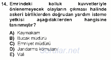 Özel Güvenlik Hukuku 1 2012 - 2013 Ara Sınavı 14.Soru