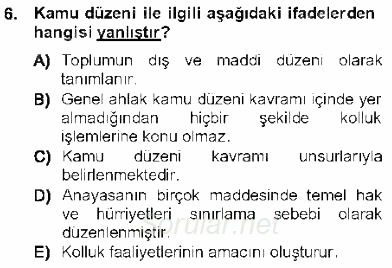 Özel Güvenlik Hukuku 1 2012 - 2013 Ara Sınavı 6.Soru