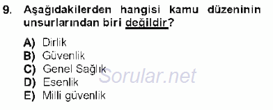 Özel Güvenlik Hukuku 1 2012 - 2013 Ara Sınavı 9.Soru