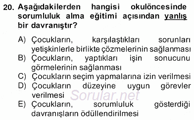 Okul, Aile Ve Çevre İş Birliği 2012 - 2013 Ara Sınavı 20.Soru