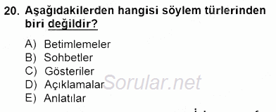 Erken Çocukluk Döneminde Gelişim 2 2014 - 2015 Ara Sınavı 20.Soru