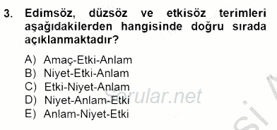 Erken Çocukluk Döneminde Gelişim 2 2014 - 2015 Ara Sınavı 3.Soru
