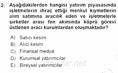 Yatırımcı İlişkileri Yönetimi 2015 - 2016 Ara Sınavı 2.Soru