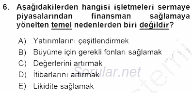 Yatırımcı İlişkileri Yönetimi 2015 - 2016 Ara Sınavı 6.Soru
