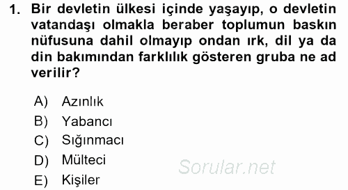 Uluslararası Hukuk 2 2015 - 2016 Ara Sınavı 1.Soru