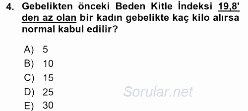 Çocuk Gelişimde Normal Ve Atipik Gelişim 2015 - 2016 Dönem Sonu Sınavı 4.Soru