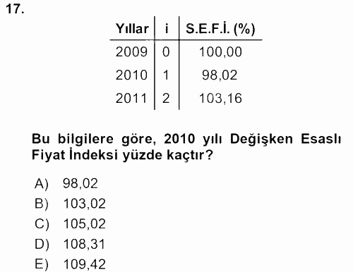 İstatistik 2 2015 - 2016 Tek Ders Sınavı 17.Soru