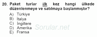 Turizm Ulaştırması 2012 - 2013 Dönem Sonu Sınavı 20.Soru