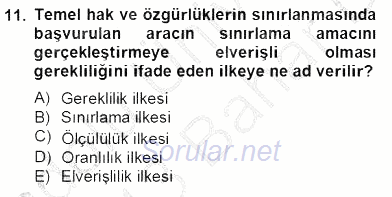Özel Güvenlik Hukuku 2 2012 - 2013 Dönem Sonu Sınavı 11.Soru