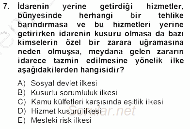 Özel Güvenlik Hukuku 2 2012 - 2013 Dönem Sonu Sınavı 7.Soru