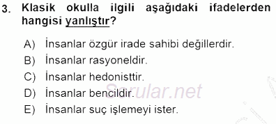 Kriminoloji 2015 - 2016 Ara Sınavı 3.Soru