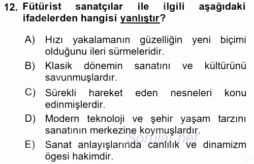 Fotoğraf Tarihi 2016 - 2017 3 Ders Sınavı 12.Soru