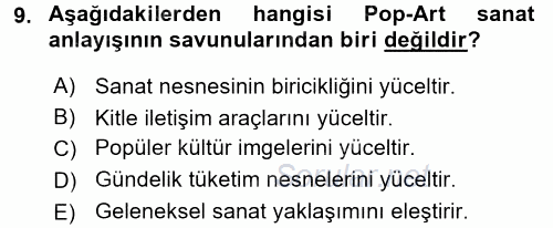 Fotoğraf Tarihi 2016 - 2017 3 Ders Sınavı 9.Soru