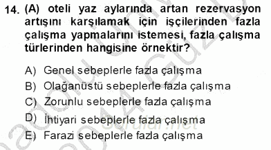 Bireysel İş Hukuku 2013 - 2014 Dönem Sonu Sınavı 14.Soru