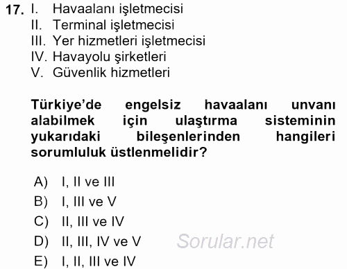 Turistik Alanlarda Mekan Tasarımı 2017 - 2018 Dönem Sonu Sınavı 17.Soru