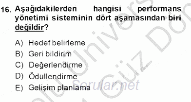 Çağrı Merkezi Yönetimi 1 2013 - 2014 Dönem Sonu Sınavı 16.Soru