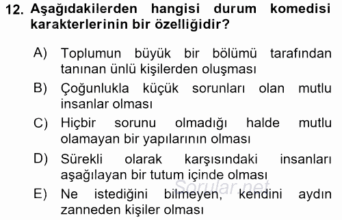 İletişim Ortamları Tasarımı 2016 - 2017 3 Ders Sınavı 12.Soru