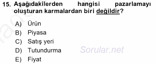 İletişim Ortamları Tasarımı 2016 - 2017 3 Ders Sınavı 15.Soru