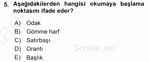 İletişim Ortamları Tasarımı 2016 - 2017 3 Ders Sınavı 5.Soru