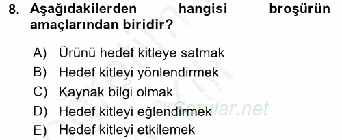 İletişim Ortamları Tasarımı 2016 - 2017 3 Ders Sınavı 8.Soru