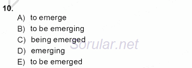 Bağlamsal Dilbilgisi 4 2013 - 2014 Dönem Sonu Sınavı 10.Soru