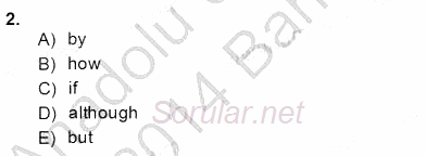 Bağlamsal Dilbilgisi 4 2013 - 2014 Dönem Sonu Sınavı 2.Soru