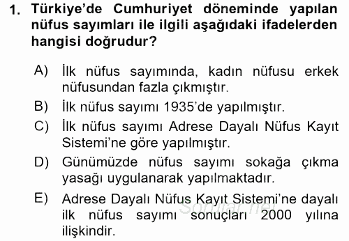 Türkiye Ekonomisi 2015 - 2016 Ara Sınavı 1.Soru