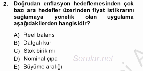 Maliye Politikası 2 2014 - 2015 Ara Sınavı 2.Soru