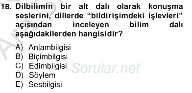 Erken Çocukluk Döneminde Gelişim 2 2013 - 2014 Ara Sınavı 18.Soru