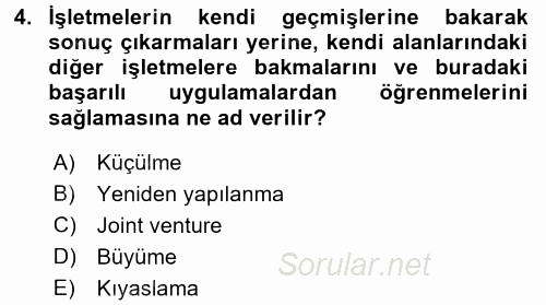 Depolama Ve Envanter Yönetimi 2017 - 2018 Dönem Sonu Sınavı 4.Soru