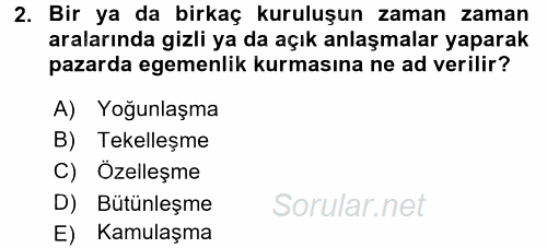 İnsan ve Toplum 2017 - 2018 Dönem Sonu Sınavı 2.Soru