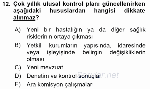 Gıda Bilimi ve Teknolojisi 2016 - 2017 Ara Sınavı 12.Soru