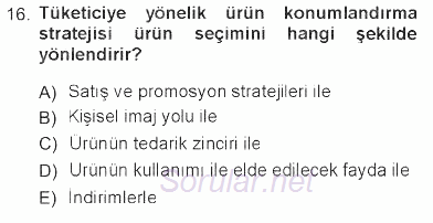 Giysi Seçimi 2012 - 2013 Tek Ders Sınavı 16.Soru