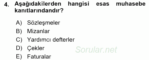 Denetim 2015 - 2016 Ara Sınavı 4.Soru