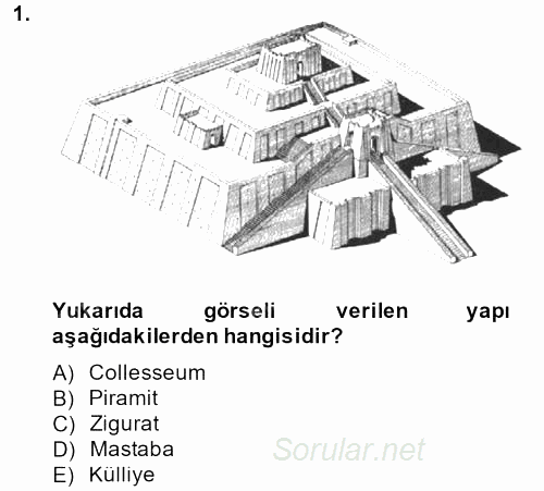 Görsel Kültür 2013 - 2014 Ara Sınavı 1.Soru