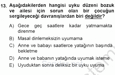 Okulöncesi Eğitime Giriş 2013 - 2014 Dönem Sonu Sınavı 13.Soru