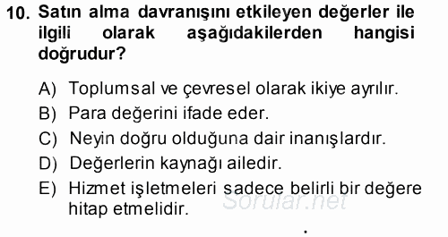 Hizmet Tasarımı 2013 - 2014 Ara Sınavı 10.Soru