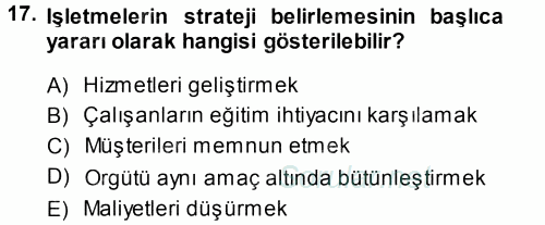 Hizmet Tasarımı 2013 - 2014 Ara Sınavı 17.Soru