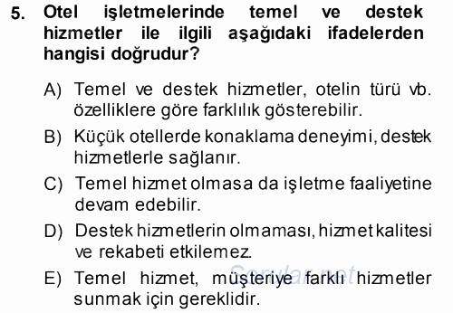 Hizmet Tasarımı 2013 - 2014 Ara Sınavı 5.Soru