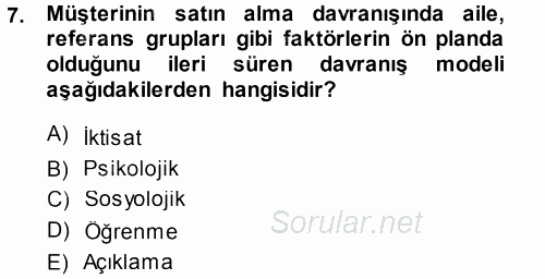 Hizmet Tasarımı 2013 - 2014 Ara Sınavı 7.Soru