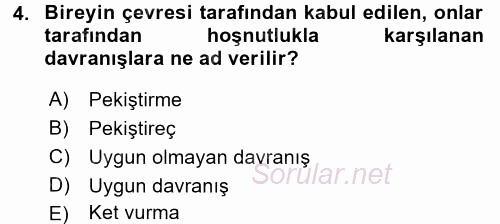 Bakım Elemanı Yetiştirme Ve Geliştirme 2 2016 - 2017 Dönem Sonu Sınavı 4.Soru