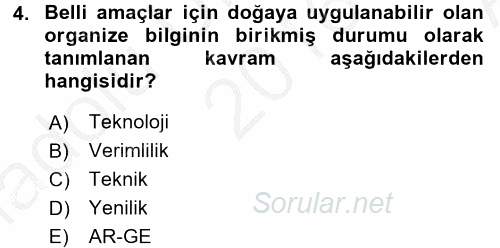Yeni Teknolojiler ve Çalışma Hayatı 2016 - 2017 Ara Sınavı 4.Soru