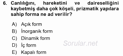 Bilgisayar Destekli Temel Tasarım 2017 - 2018 Ara Sınavı 6.Soru