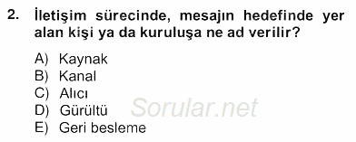 Marka İletişimi Tasarımı ve Uygulamaları 2012 - 2013 Ara Sınavı 2.Soru