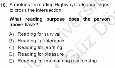 Okuma Ve Dinleme Öğretimi 2013 - 2014 Ara Sınavı 10.Soru