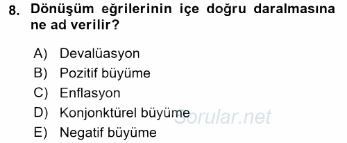 Uluslararası İktisat 2017 - 2018 Ara Sınavı 8.Soru