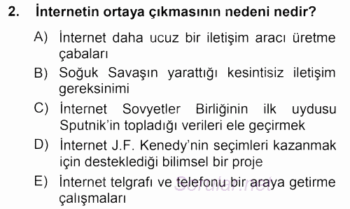 İnternet Yayıncılığı 2012 - 2013 Ara Sınavı 2.Soru